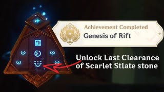 Secret Achievement Genesis of Rift Unlock Last clearance of Scarlet Stone Slate Genshin impact 34 [upl. by Nosahc]