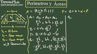 Perímetro y área de un trapecio [upl. by Wesla843]