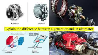 Explain the difference between a generator and an alternator [upl. by Arola]