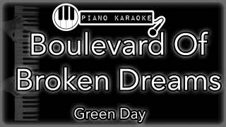 Boulevard Of Broken Dreams  Green Day  Piano Karaoke Instrumental [upl. by Thgiled]