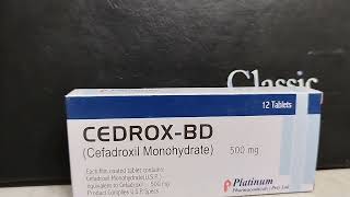 Cedrox BD tablet 500mg  antibioticscefadroxilalnafaypharmacy [upl. by Ulric]