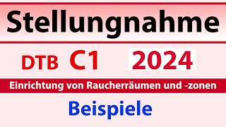 Stellungnahme DTB C1  Brief schreiben  Beispiele [upl. by Ihcelek]