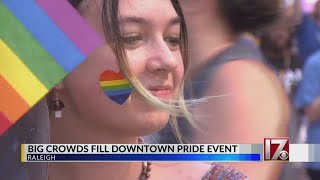 75000 people celebrate return of Raleigh Pride festival organizers estimate [upl. by Eydnarb402]