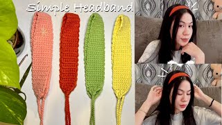 Easy Crochet Headband Tutorial  Crochet Simple Headband For Beginners [upl. by Eramat]