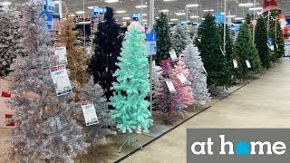 AT HOME CHRISTMAS TREES CHRISTMAS DECORATIONS ORNAMENTS SHOP WITH ME SHOPPING STORE WALK THROUGH [upl. by Xenia538]