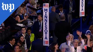 Ceremonial Walz vote passes with cheers at DNC [upl. by Neelrac324]