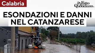 Esondazioni e danni nel Catanzarese il maltempo colpisce la Calabria [upl. by Yesnyl670]