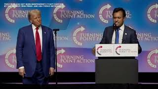 Midspeech Donald Trump invites Vivek Ramaswamy to rally stage in Las Vegas [upl. by Lebaron]