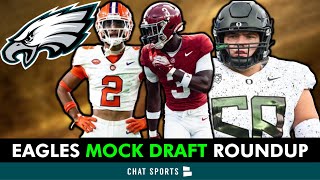 Eagles Mock Draft ROUNDUP From NFL Draft EXPERTS Who Will Howie Roseman Take In Round 1 [upl. by Enylhsa]