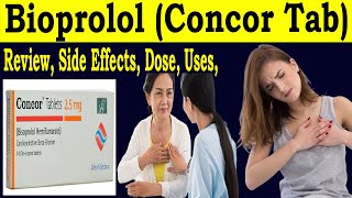 Bisoprolol 25mg 5mg 10mg tablets  Review Concor tablet 25 mg 5 mg  Uses Side Effects Dose [upl. by Antipas]