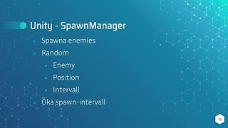 Programmering 2  Unity grunder  SpawnManager [upl. by Karlotta734]