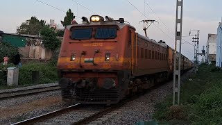 BZA WAP4 Honking 17027 Hyderabad Deccan  Kurnool City Hundry Express [upl. by Birdella]