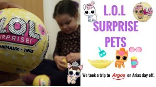 SHOPPING FOR LOL SURPRISE PETS  TRIP TO ARGOS  Toy UnBoxing [upl. by Ricki]