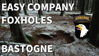 The Real Easy Company Foxholes Bois Jaques  Bastogne [upl. by Lelith]