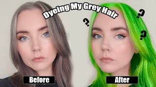 Dyeing My NATURAL GREY HAIR with SemiPermanent Color  Will it Cover [upl. by Mariand367]