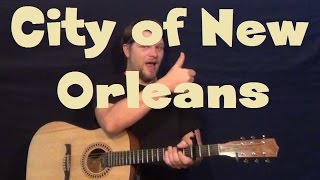 City of New Orleans Arlo Gutherie Easy Guitar Lesson Strum Fingerstyle How to Play Tutorial [upl. by Naujud706]