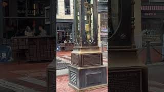 Iconic Gastown Steam Clock in Action  Vancouver’s Timeless Landmark”Gastown Vancouver [upl. by Emogene]