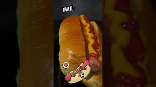 Delicious Hot Dog with Mustard and Ketchup hotdog hotdogsandwich foodshorts [upl. by Ahsinnod]