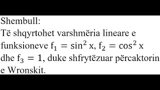 Detyra 9  Matematikë Varshmëria lineare e funksioneve [upl. by Kurtz]