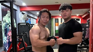 80 kg press with power lifter GUNIT HYANI [upl. by Norrahc]