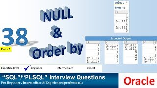 Oracle PL SQL interview question NULL and Order by Clause [upl. by Pietro]