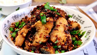 6Ingredient Fragrant Spicy Garlic Fish Recipe 香辣蒜香鱼 Super Easy Chinese Dish w Batang Fish Recipe [upl. by Nageam]