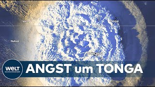 GIGANTISCHER VULKANAUSBRUCH Unklarheit über Ausmaß der Schäden auf Tonga [upl. by Adnamar270]