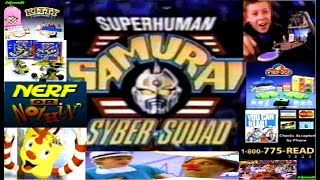 WGN Superstation commercials December 1994 djonoedit SuperHuman Samurai Cyber Squad bumpers [upl. by Yettie760]