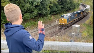 TRAIN TRACKERS   34 REAL TRAIN VIDEOS FOR KIDS  CSX FREIGHT TRAINS [upl. by Yttak192]