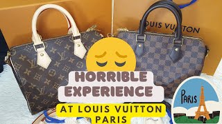 Horrible Experience with an SA in PARIS LV SPEEDY 25 Shopping [upl. by Nairret]