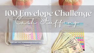 BONUS 100 ENVELOPE CHALLENGE CASH STUFFING [upl. by Rosalba59]