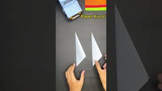 How to make a kunai paper knife paper ninja star viral shortvideo papercraft tranding paper [upl. by Eudora934]