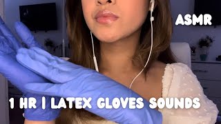 ASMR  1HR OF LATEX GLOVES SOUNDS spit painting amp lotion sounds GO TO SLEEP 😴 [upl. by Aicekal528]