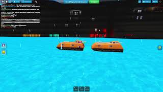 The ship is sinking Seaside cruises  Roblox VIEW FROM THE LIFEBOATS [upl. by Anival326]