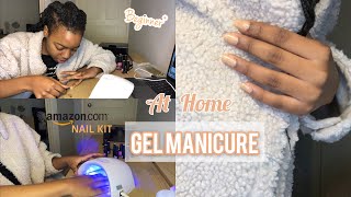 DIY BEGINNER GEL NAILS  Amazon Coscelia Gel Nail Kit  At Home Gel Manicure 💅🏽 [upl. by Odelle590]