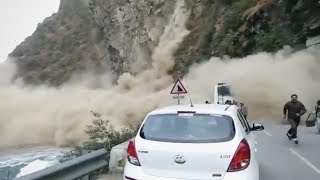 7 Deadliest Landslides Caught On Camera in Himachal India 2018 [upl. by Anaicul279]