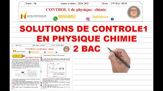 SOLUTIONS DE CONTROLE 1 DE PHYSIQUE CHIMIE 2BAC [upl. by Placeeda]