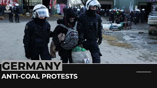 German coal mine standoff escalates as police move on protesters [upl. by Odel]