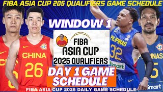 FIBA ASIA CUP 2025 QUALIFIERS WINDOW 1 DAY 1 GAME SCHEDULE FEBRUARY 222024Go GongTv [upl. by Eidur]