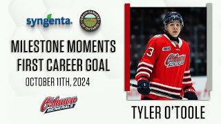 OHL Milestone  First Career Goal  Tyler OToole [upl. by Nylahs863]