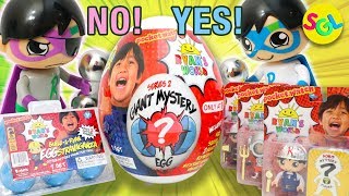 New RYANS WORLD Toys Review Unboxing Giant Mystery Egg  Build a Ryan Mini Eggs [upl. by Eimaral]