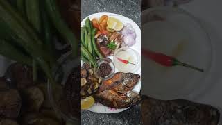 shorts  LUNCH TODAY tilapia okra food lunch satisfying foodislife isda ElsaVeloso [upl. by Llertnad]