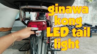 Paano gawing LED ang tailbrake light yamaha modified classic conversion diy motovlog [upl. by Dnesnwot]