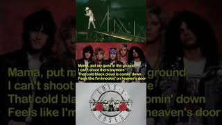 GUNS N ROSES  KNOCKIN ON HEAVENS DOOR LYRICS 3 [upl. by Vladimar64]