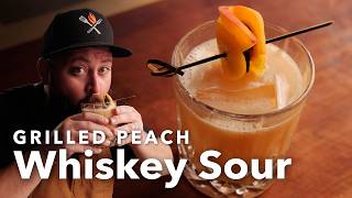 Grilled Peach Whiskey Sour  Thirsty Thursdays  Chef Tom X ATBBQ [upl. by Amek]