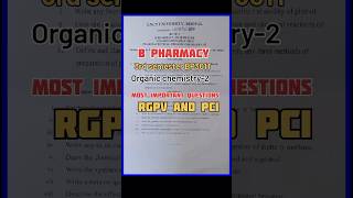 b pharmacy  3rd semester  BP301T  Organic chemistry2  Most important [upl. by Mozes471]