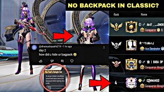 😱How I Hide My Backpack In Classic Matches Rank 4 Ace To Conqueror Rank Push In BGMI🇮🇳 [upl. by Casady]