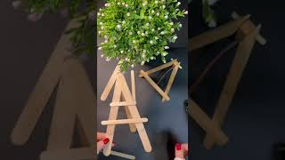 DIY Popsicle Stick Easel 🎨👩‍🎨diy handmade [upl. by Beeck]