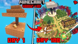 I Survived 100 Days Single Dirt Tree Only World In Minecraft Hindi [upl. by Yerrot465]