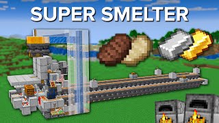 Minecraft Best Super Smelter  64 Items in 30 Seconds [upl. by Yerocaj]